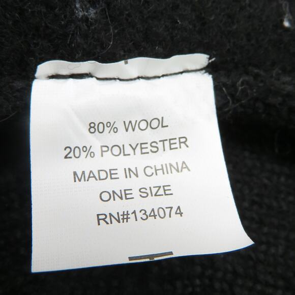 1990s Vintage Black Beret Hat - Picture 4 of 4